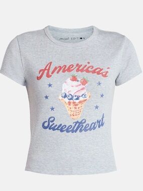 Social Edition Women's America’s Sweetheart Graphic Tee with Short Sleeves